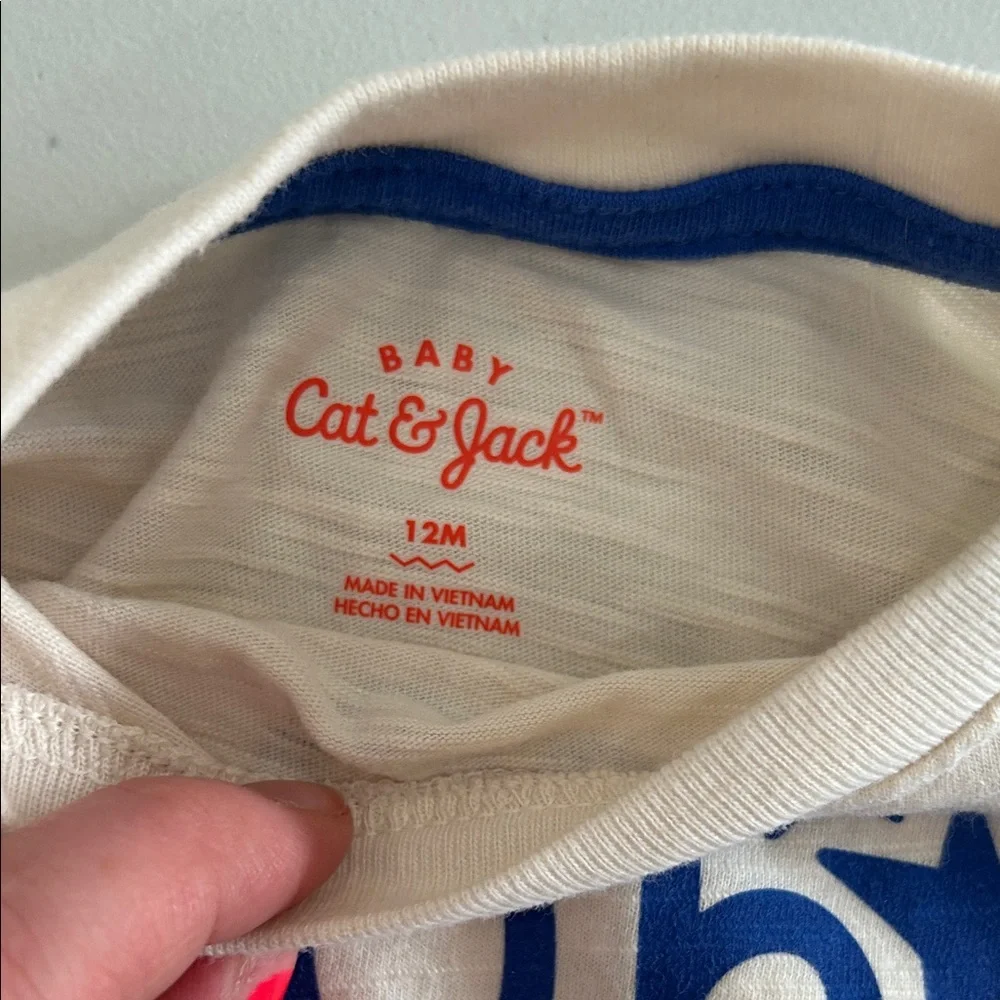 Cat & Jack Cream and Blue Set